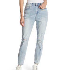 BLANKNYC Bond Distressed Mid Rise Skinny Jeans (12) | *FADED & TORN 90's JEANS*